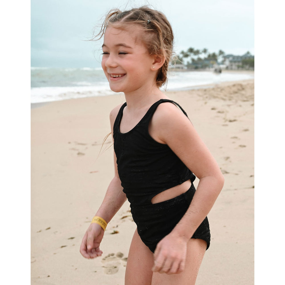 Textured Daisies Swimsuit 2-14y