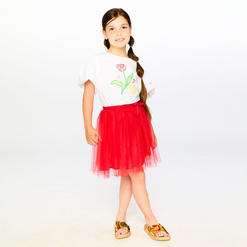T-shirt Fleur Jonquilles 7-10ans-Deux par Deux-2X2-H30H71-100C-CLÉMENT