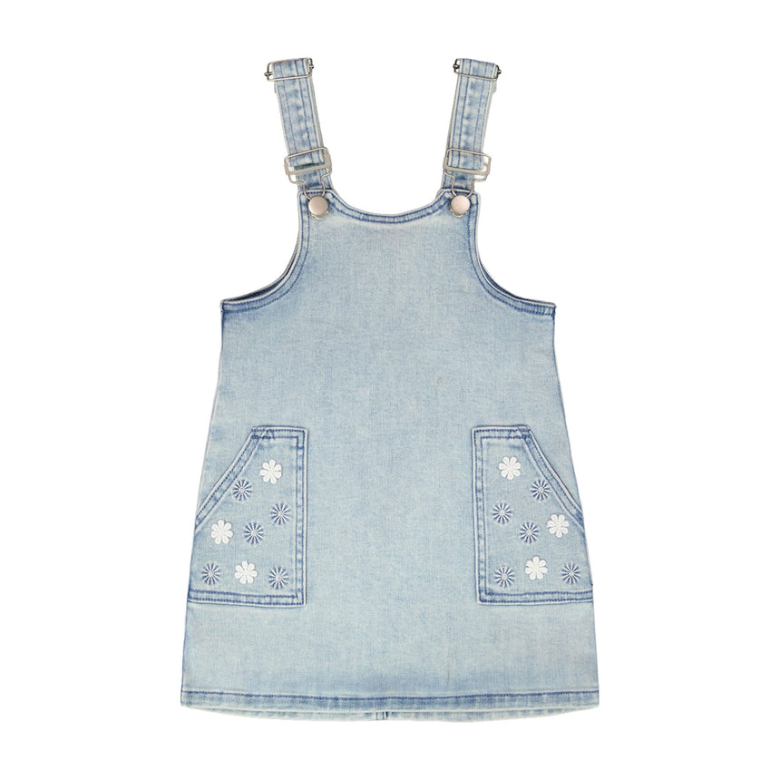 Robe Salopette Marguerites 3-6ans-Deux par Deux-Denim-3-2X2-H30I41-1250B-CLÉMENT
