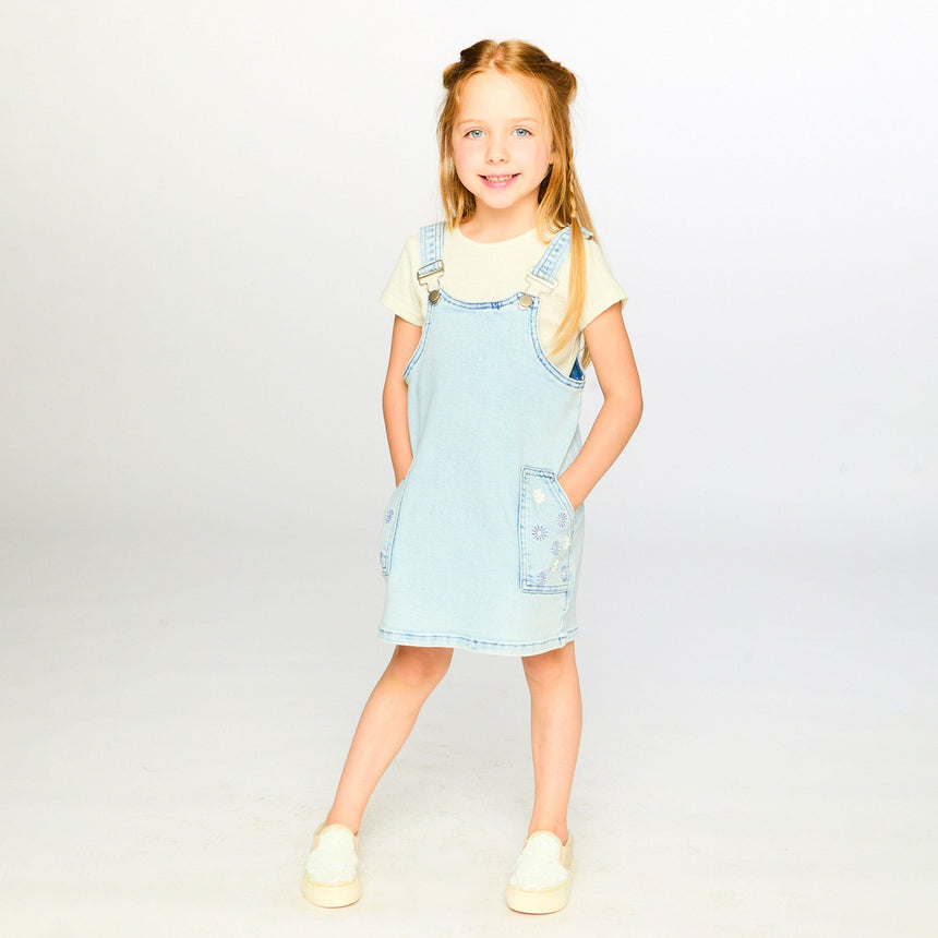 Robe Salopette Marguerites 3-6ans-Deux par Deux-2X2-H30I41-1250B-CLÉMENT