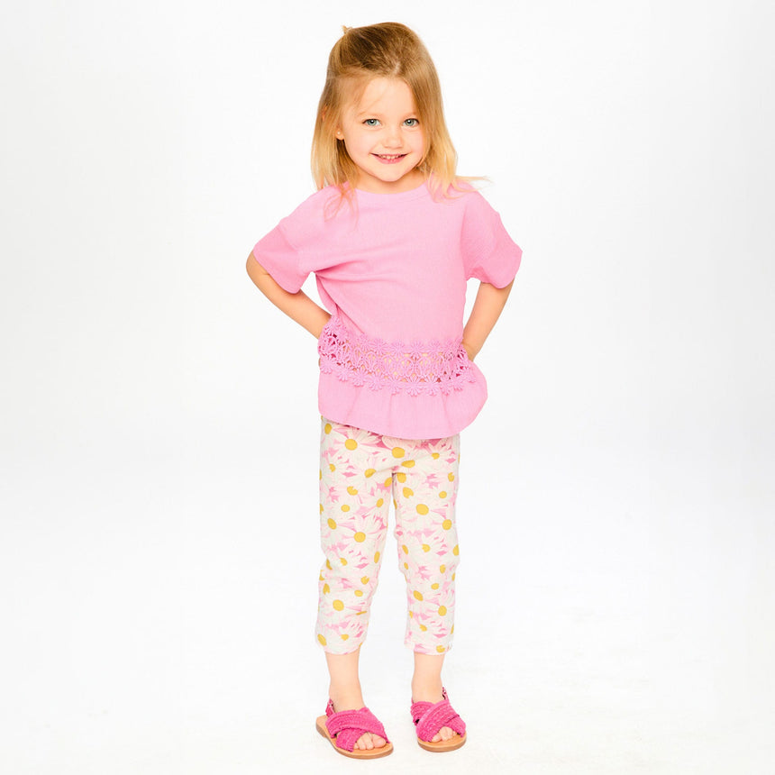 Legging Capri Marguerites 3-6ans-Deux par Deux-2X2-H30I60-136B-CLÉMENT