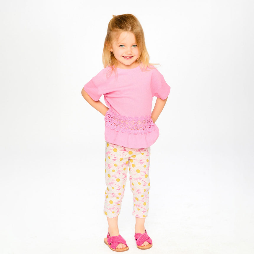 T-shirt Marguerites 3-6ans-Deux par Deux-2X2-H30I71-6240B-CLÉMENT