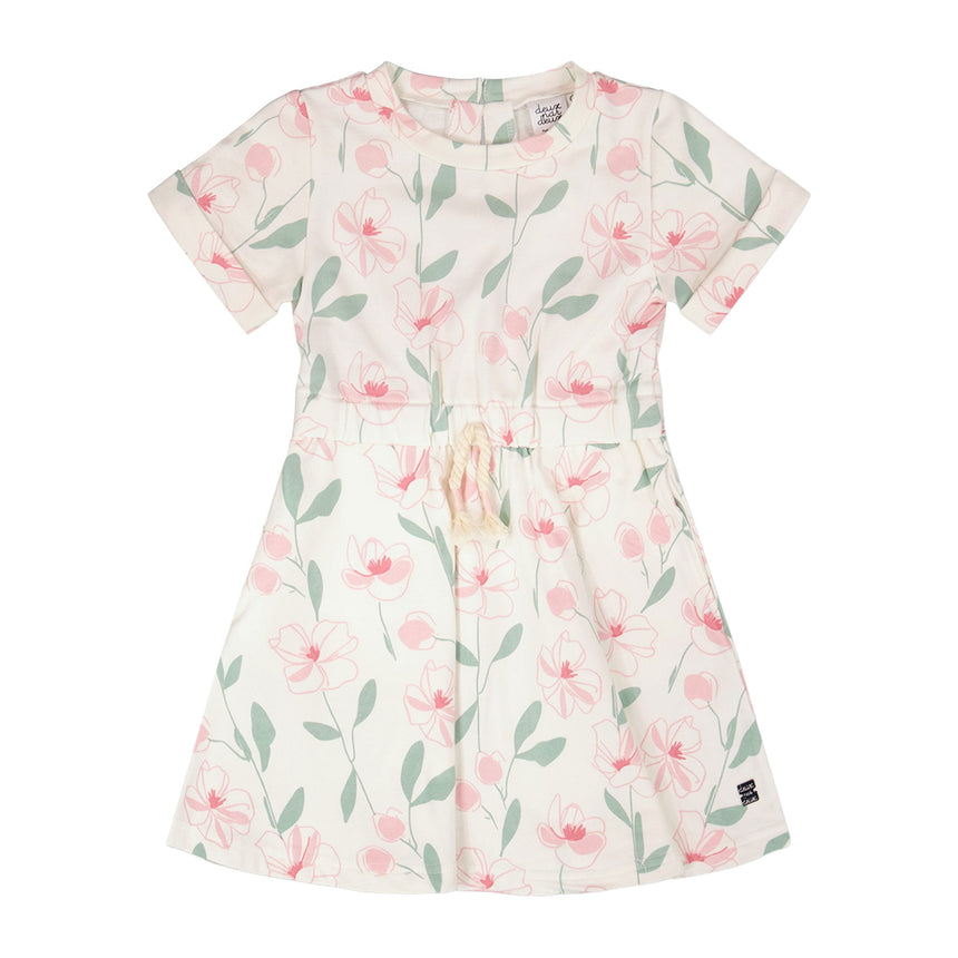 Robe Fleurs Chapeau 3-6ans-Deux par Deux-Blanc-3-2X2-H30K85-126B-CLÉMENT