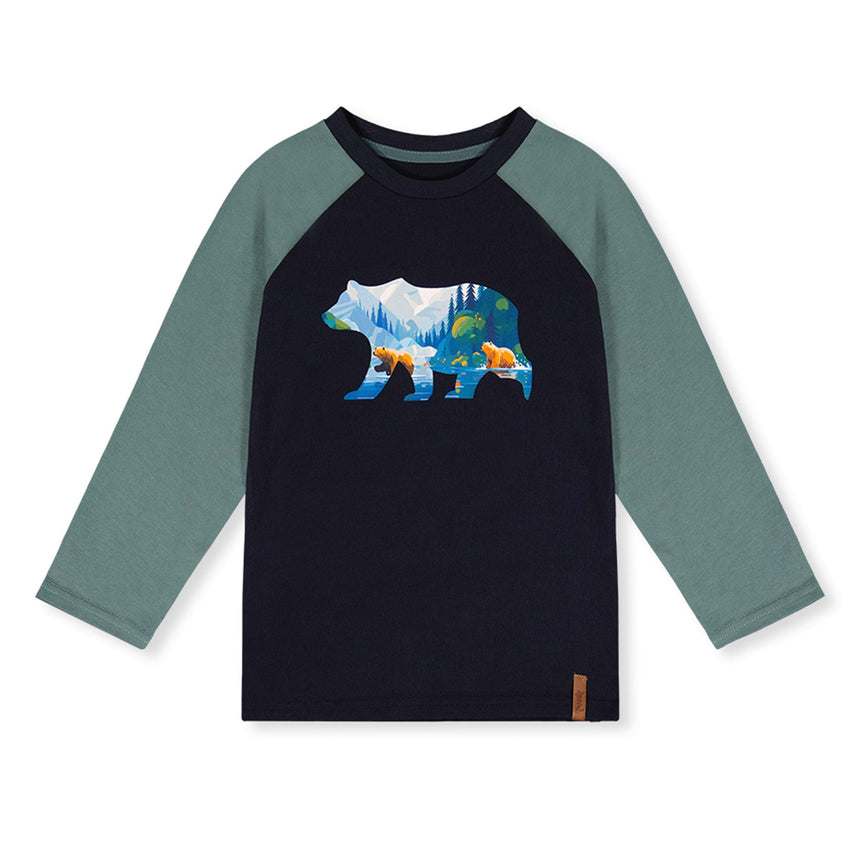 T-shirt Ours Boys 3-6ans-Deux par Deux-Marine-3-2X2-J20U69-4810B-CLÉMENT