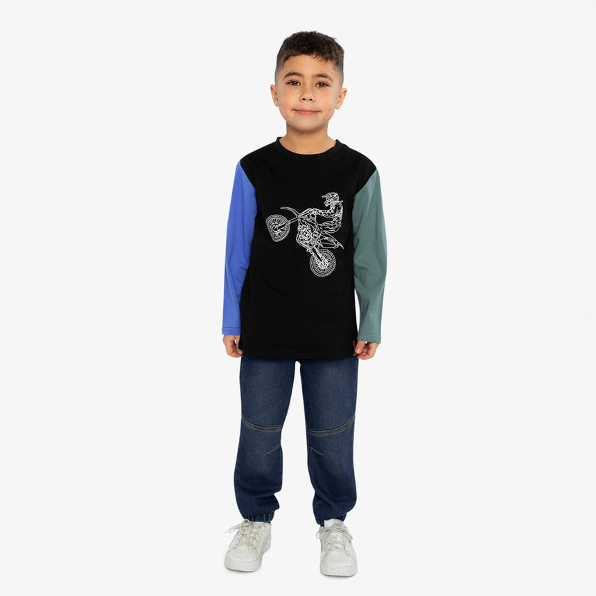 T-shirt Motocross Boys 3-6ans-Deux par Deux-2X2-J20U71-998B-CLÉMENT