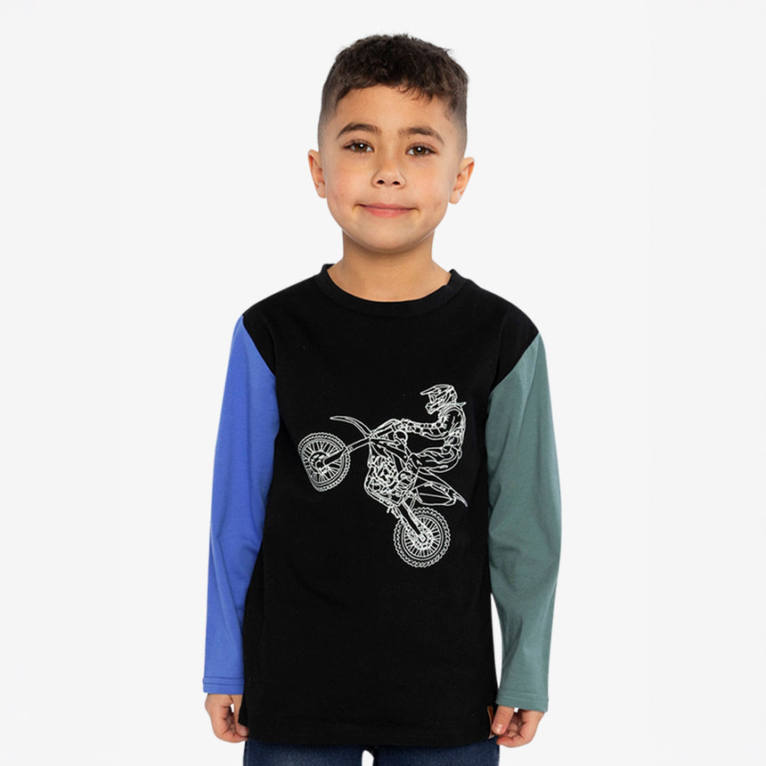 T-shirt Motocross Boys 3-6ans-Deux par Deux-2X2-J20U71-998B-CLÉMENT