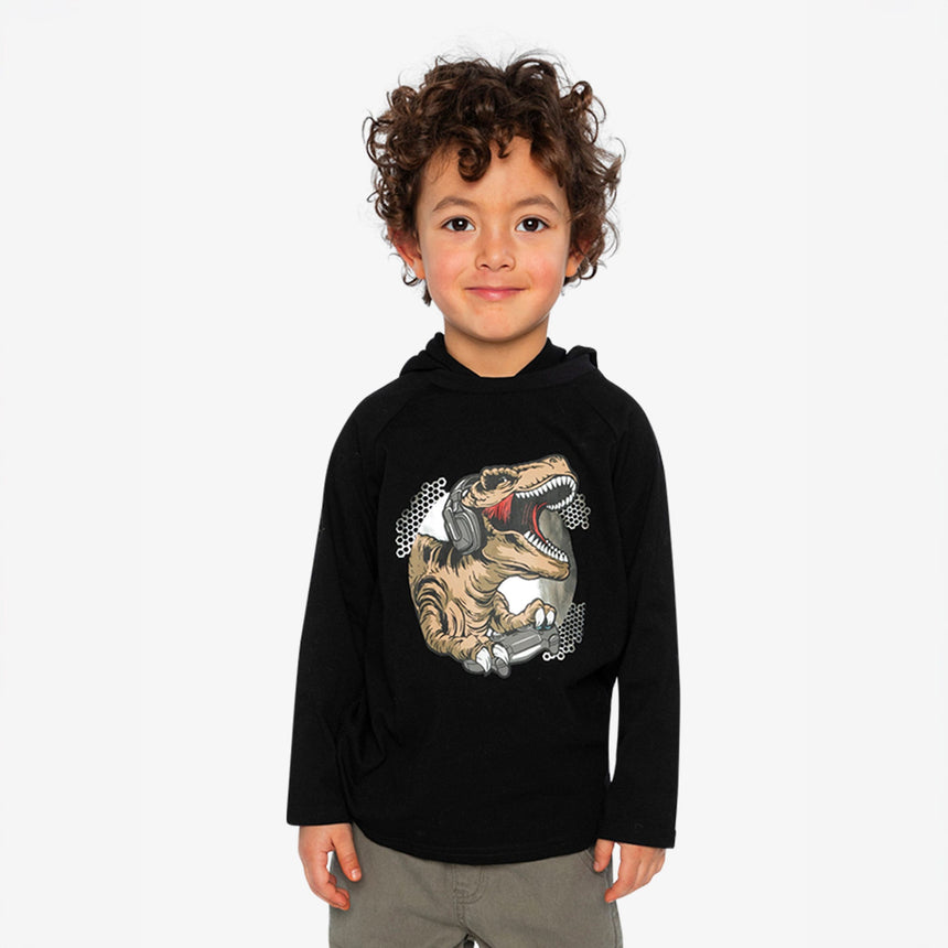 T-shirt Capuchon Dinos Boys 3-6ans-Deux par Deux-2X2-J20U75-999B-CLÉMENT