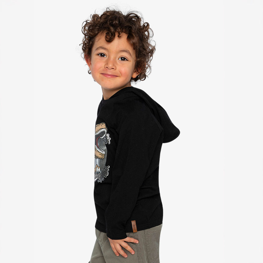 T-shirt Capuchon Dinos Boys 3-6ans-Deux par Deux-2X2-J20U75-999B-CLÉMENT