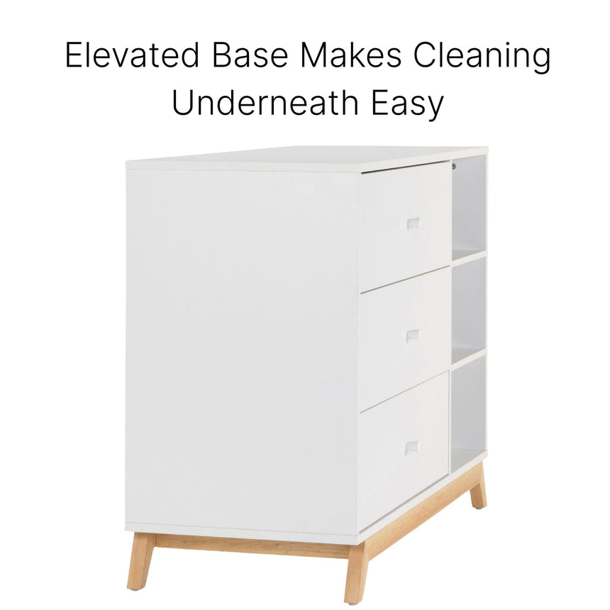 Central Park 3-drawer - White / Natural