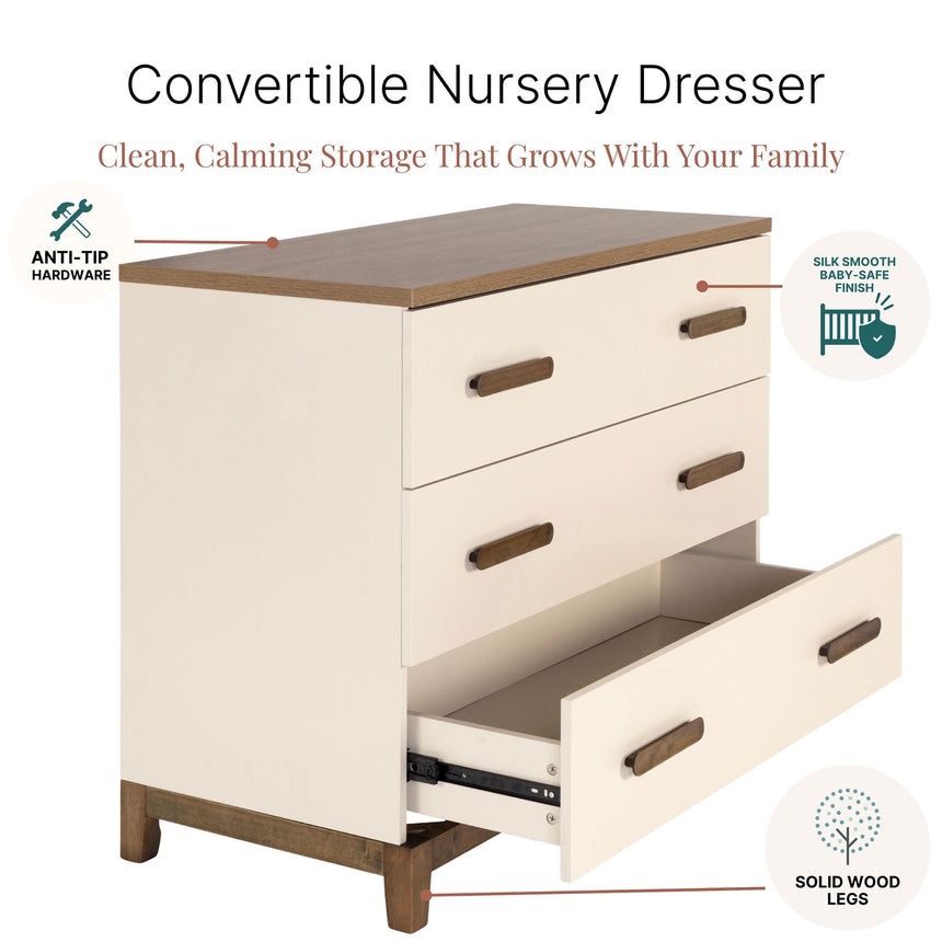 Lala 3 Drawers Dresser Chest - Almont Walnut
