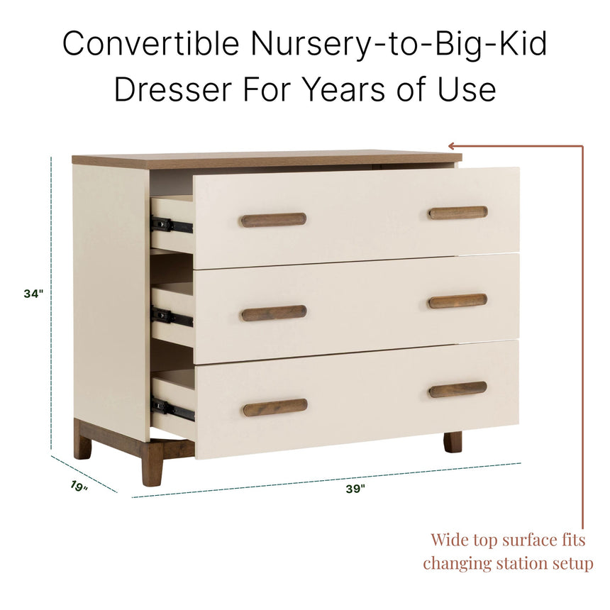 Lala 3 Drawers Dresser Chest - Almont Walnut
