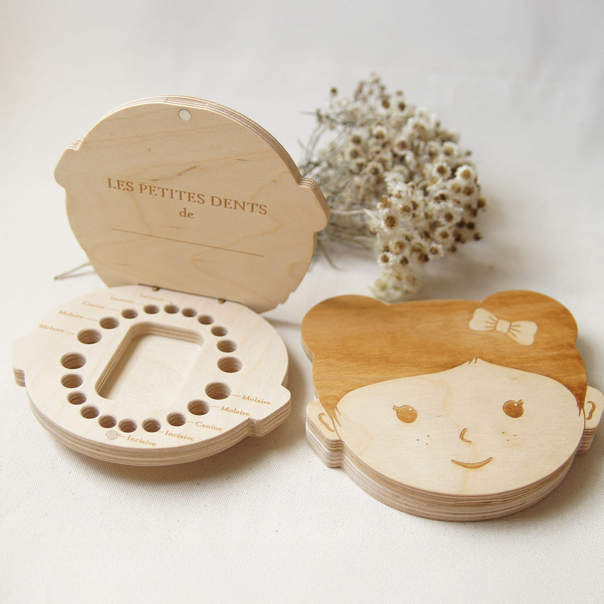 Boîte commémorative, boîte de collecte de remplacement de dents de lait Boîte commémorative, boîte de collecte de remplacement de dents de lait