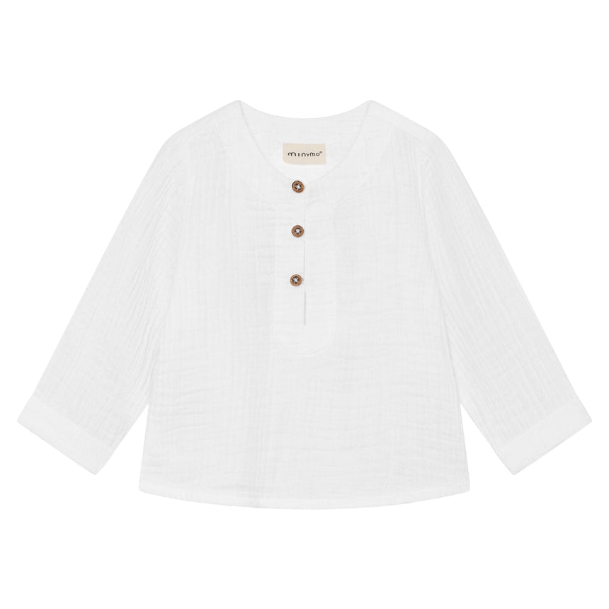 Chemise Mousseline 6-24mois-Minymo-Blanc-3 m-AC1-114311-1450-CLÉMENT