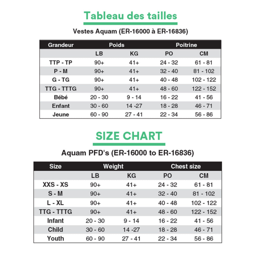 Veste de Flottaison 30-60lb-Aquam-AQM-ER-16200-CLÉMENT