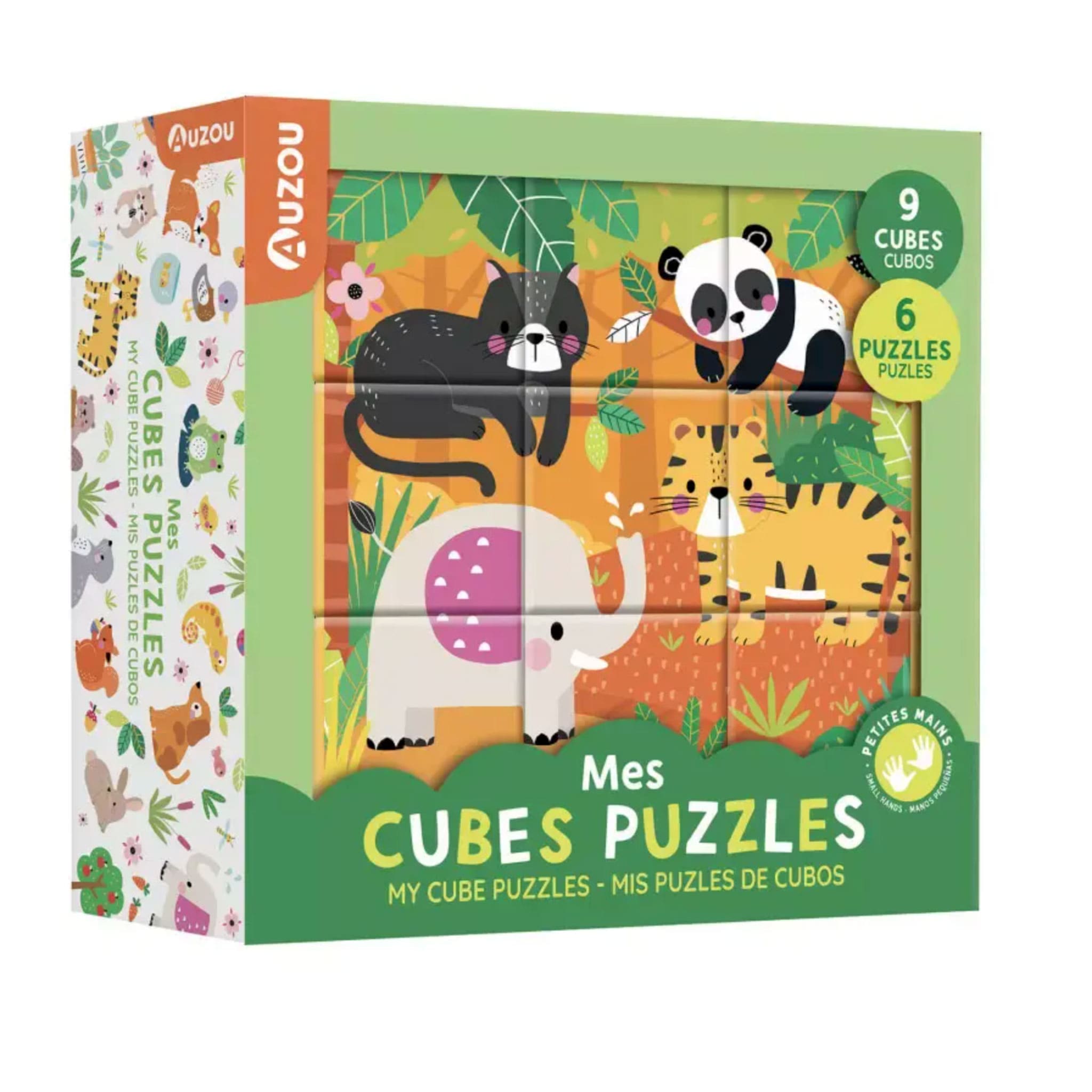 Mes Cubes Puzzles - Animaux de la Jungle - Auzou – CLÉMENT