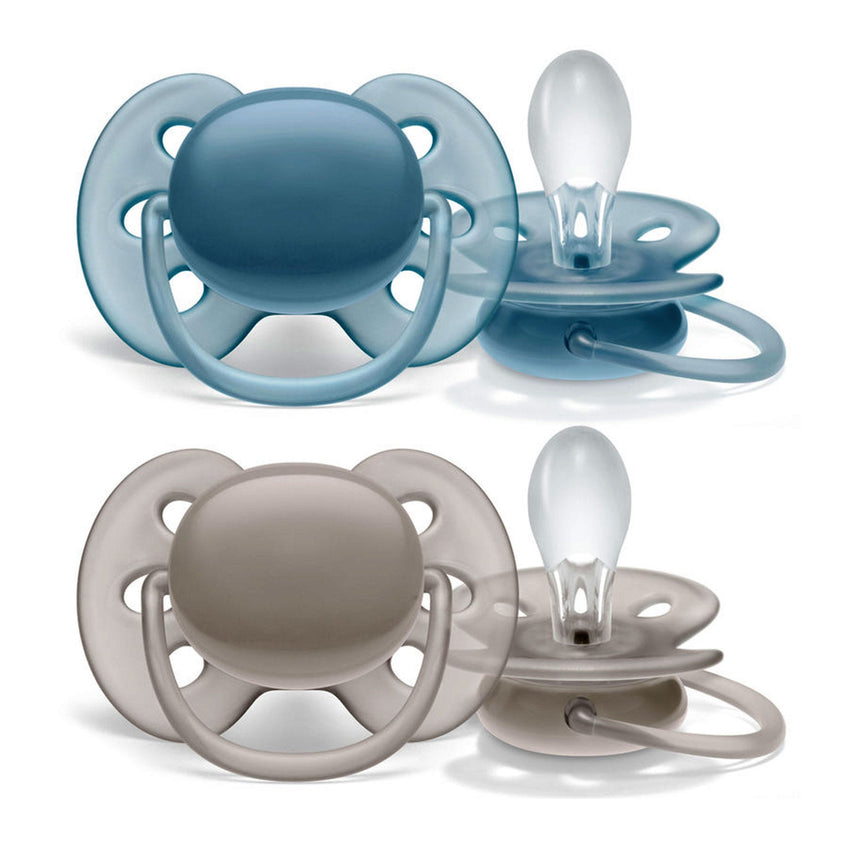 Suce Orthodontique 6-18m Ultra Doux Paquet de 2 - Bleu-Philips Avent-AVE-PA-SCF21140-CLÉMENT