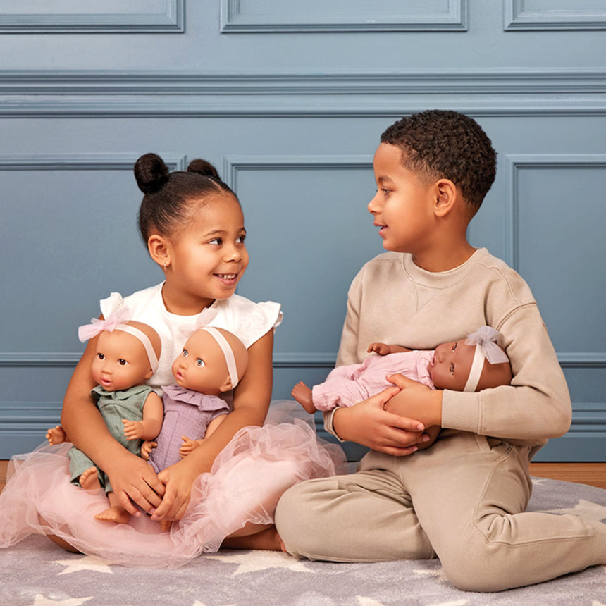 Poupée Nouveau-née avec Tenue Une-Pièce Lilas-Babi-BBI-024LBY7295-CLÉMENT