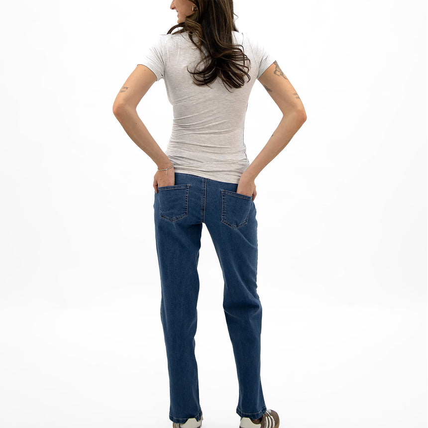 T-shirt Allaitement Gris-Bella Maternite-BEA-1268873C-CLÉMENT