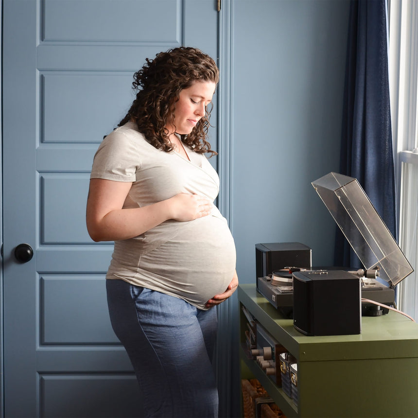 T-shirt Allaitement Gris-Bella Maternite-BEA-1268873C-CLÉMENT