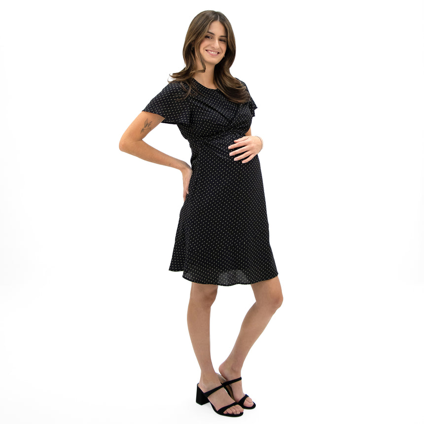 Robe Maternité à Pois-Bella Maternite-Noir-XS-BEA-1268882C-NOI-CLÉMENT
