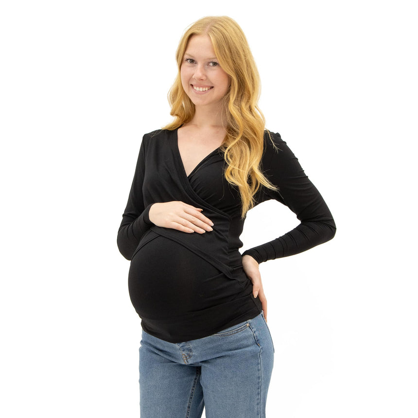 Black Nursing Long Sleeves T-Shirt