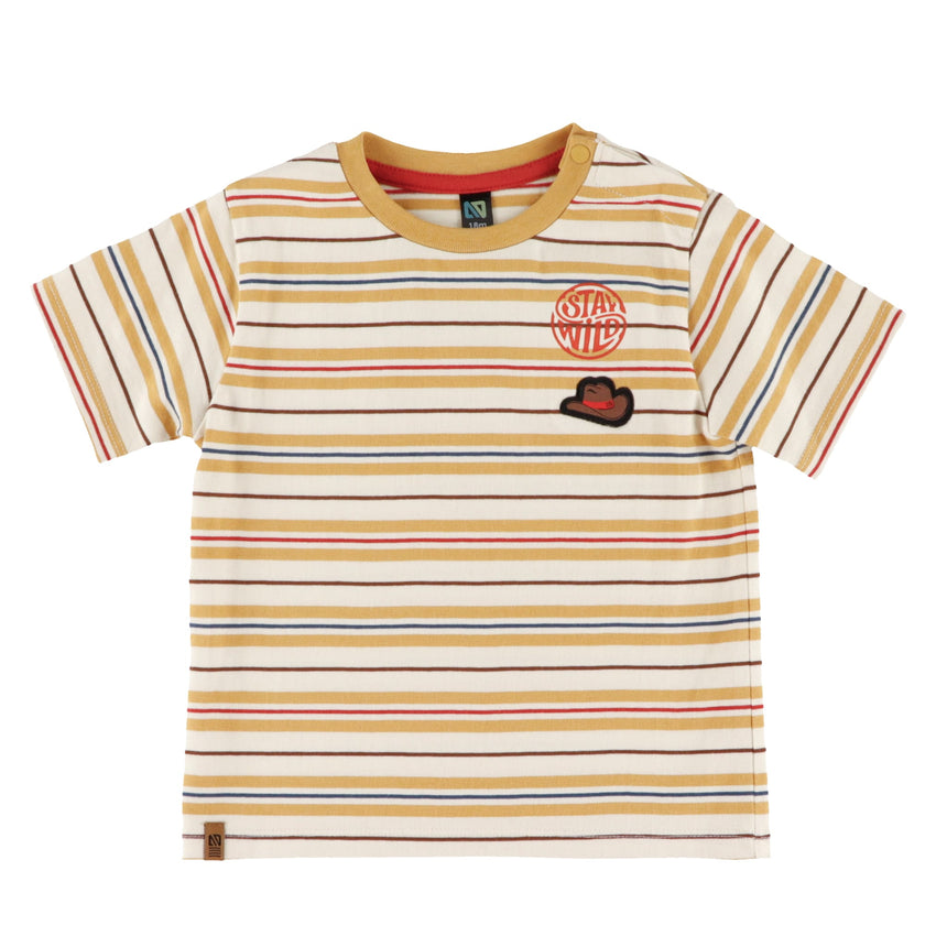 T-shirt Rayé Cheval 6-24mois-Nano-Jaune-3 m-BOS-S2653-05-CLÉMENT