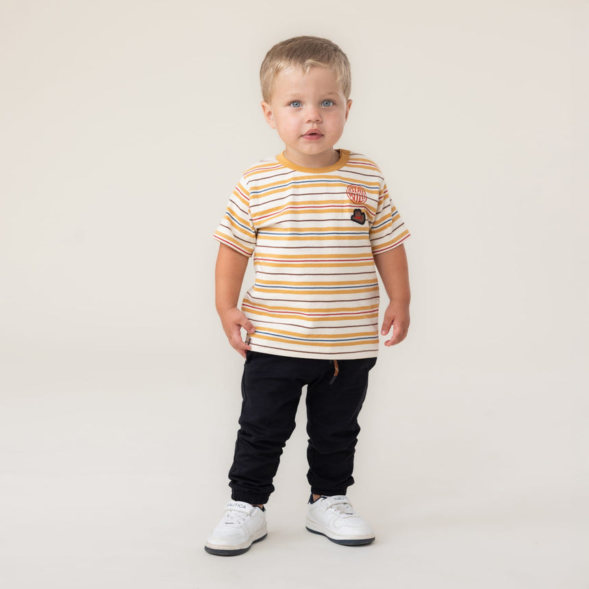T-shirt Rayé Cheval 6-24mois-Nano-BOS-S2653-05-CLÉMENT