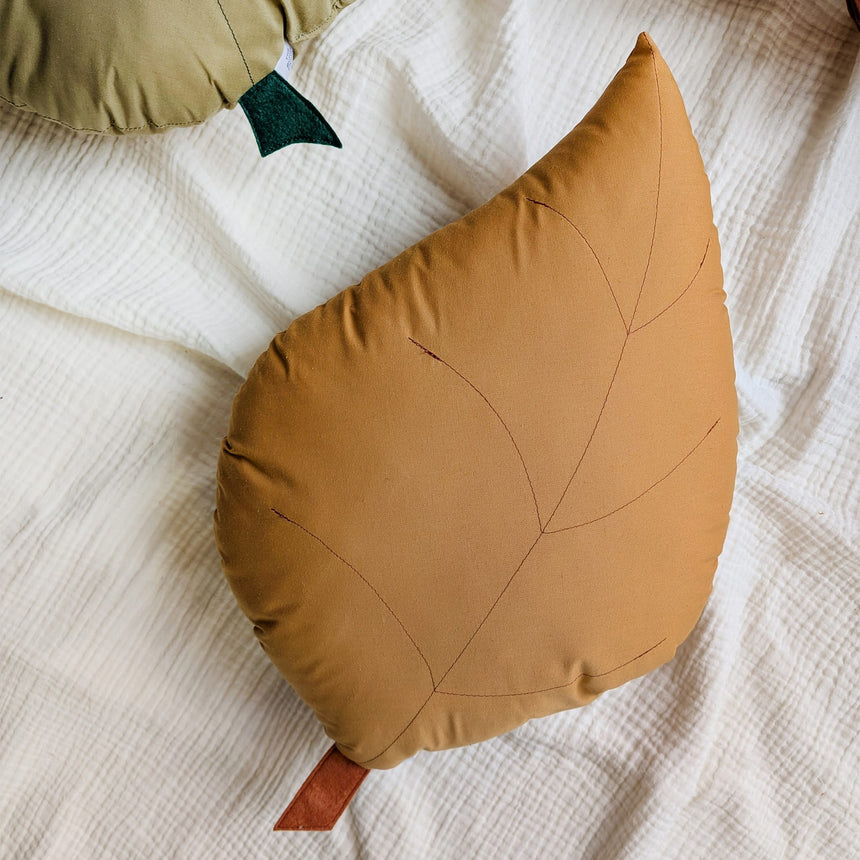 Coussin Feuille de Frêne - Ocre-The Butter Flying-BUT-PILASHOCH-CLÉMENT