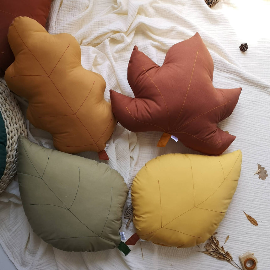 Coussin Feuille de Frêne - Olive-The Butter Flying-BUT-PILASSHOLI-CLÉMENT