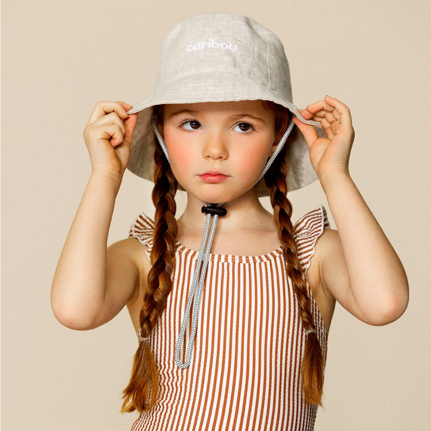 Chapeau Soleil Écru 2-12ans-Caribou-CAB-BUCECRU25-CLÉMENT