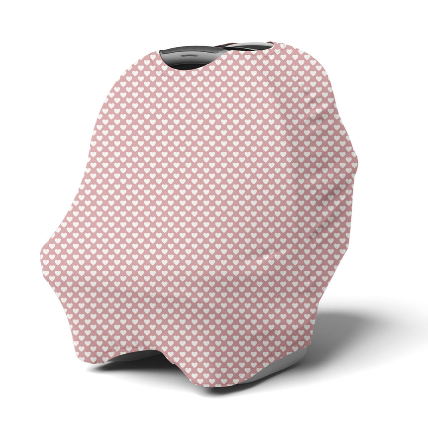 Housse 3-en-1 Siège d'Auto et Foulard d'Allaitement - Uni Coeurs-Coccoli-CC3-VM6019-CLÉMENT