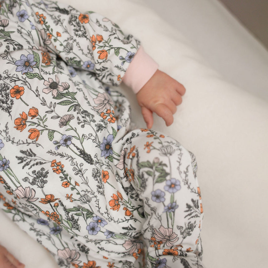 Pyjama Magnétique Fleurs Prématuré -18mois