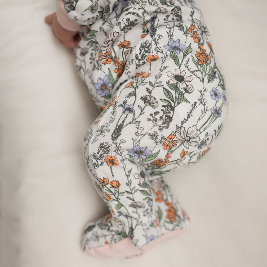 Pyjama Magnétique Fleurs Prématuré -18mois