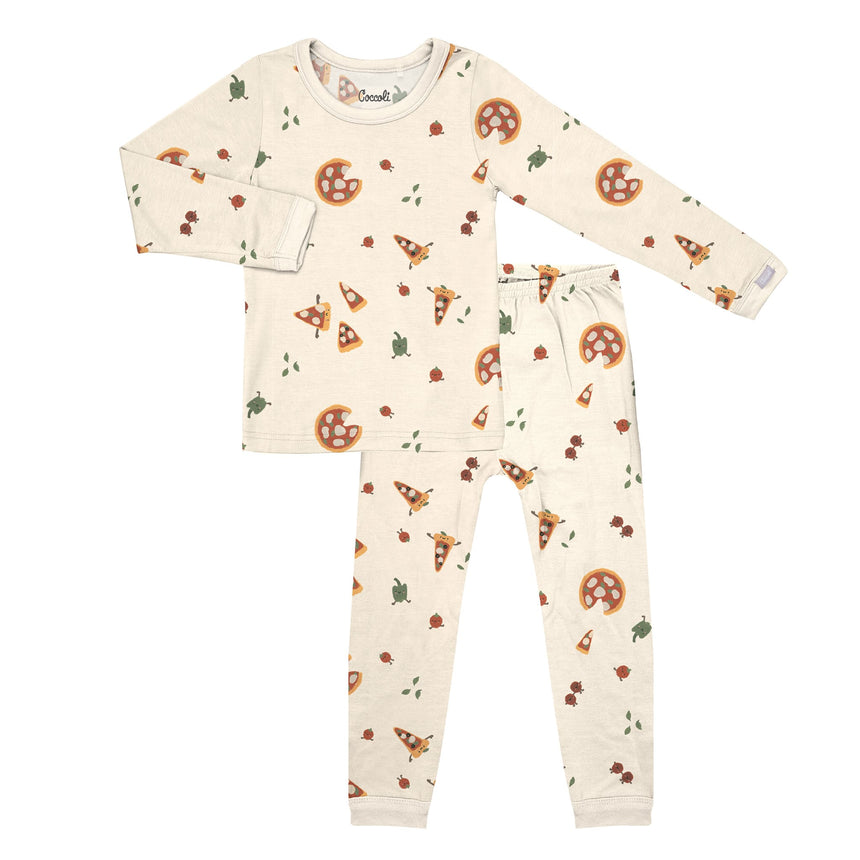 Pyjama Pizza 2-12ans - Coccoli x La Petite Ourse-Coccoli-Beige-2-CCO-TLM60248-CLÉMENT
