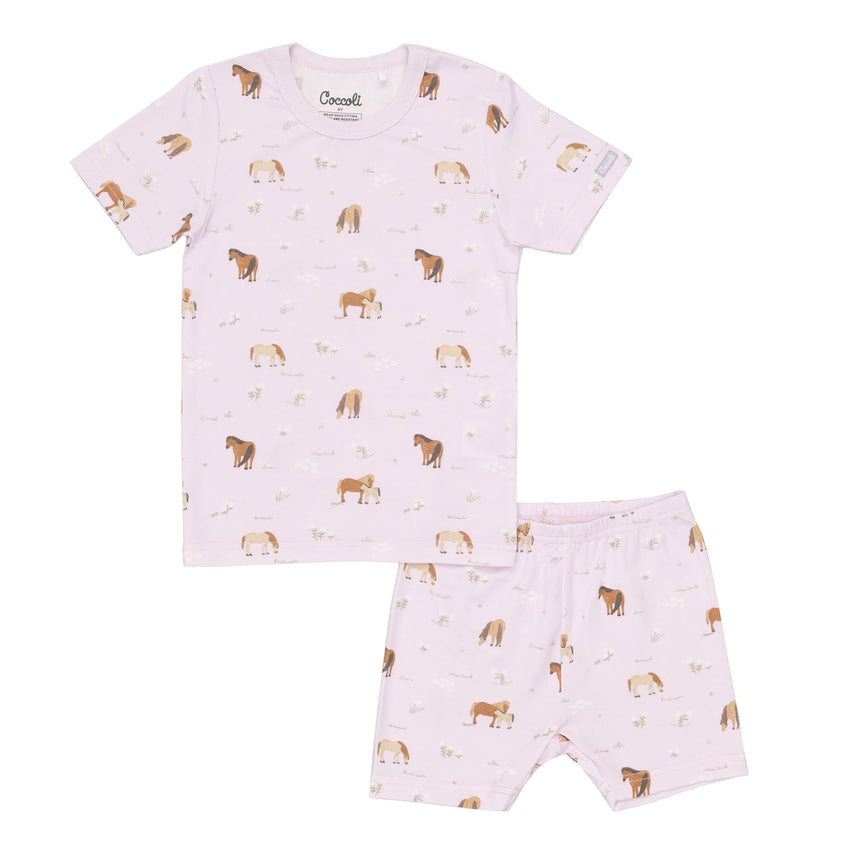 Pyjama Court Chevaux 2-12ans-Coccoli-Lilas-2-CCO-TSM6043-CLÉMENT