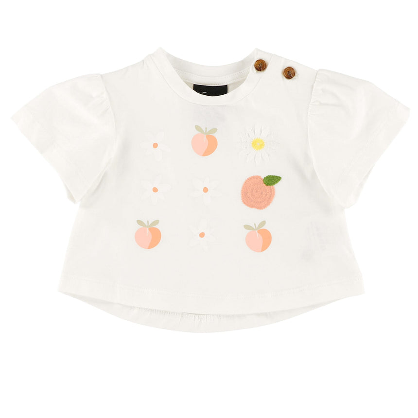 T-shirt Pique-nique 3-24mois-Chat Botte-Ivoire-3 m-CHI-1261470C-CLÉMENT