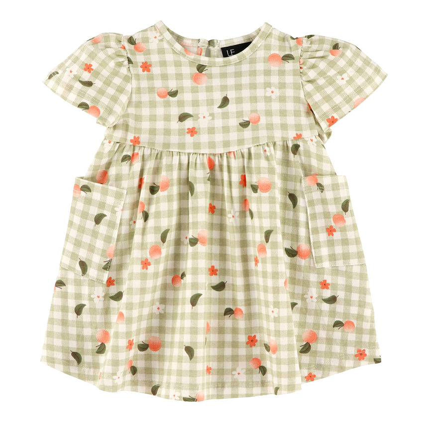 Robe Pique-nique Pêches 3-24mois-Chat Botte-Sauge-3 m-CHI-1261474C-SAU-CLÉMENT