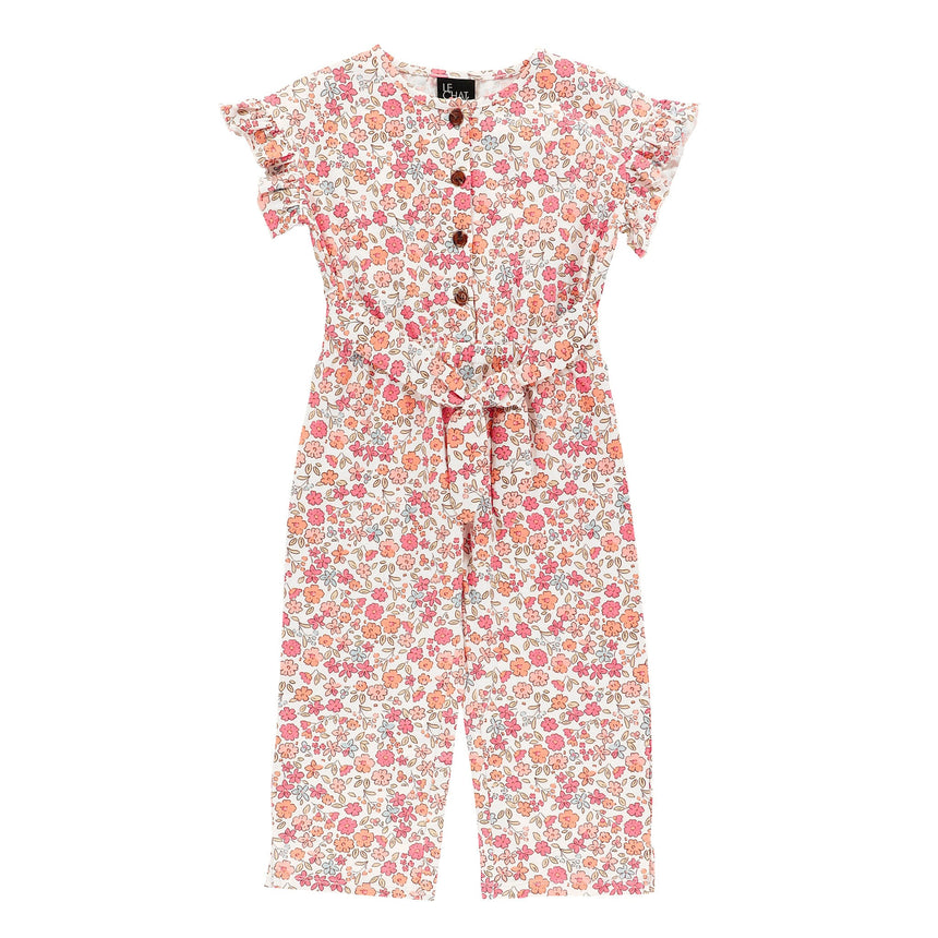 Combinaison Pique-nique Fleurs 2-8ans-Chat Botte-CHI-1262478C-PEC-CLÉMENT