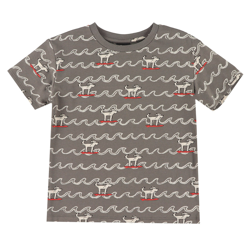 T-shirt Surf Chien 2-8ans-Chat Botte-Charcoal-2-CHI-1265454C-CHA-CLÉMENT