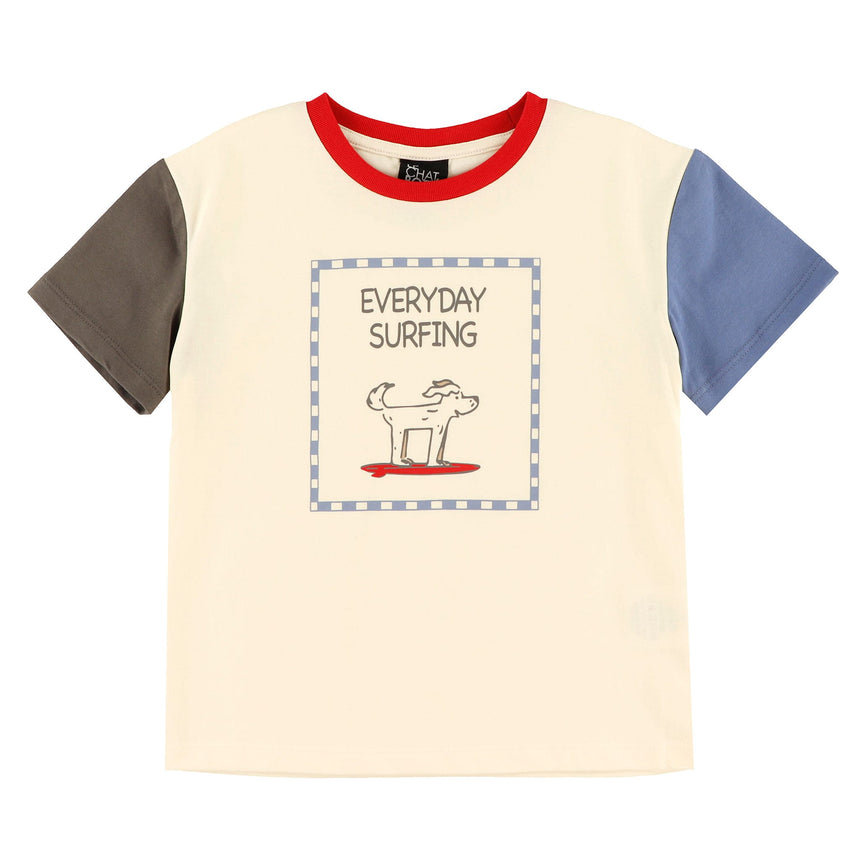 T-shirt Surf Chien 2-10ans-Chat Botte-Ivoire-2-CHI-1265460C-IVO-CLÉMENT