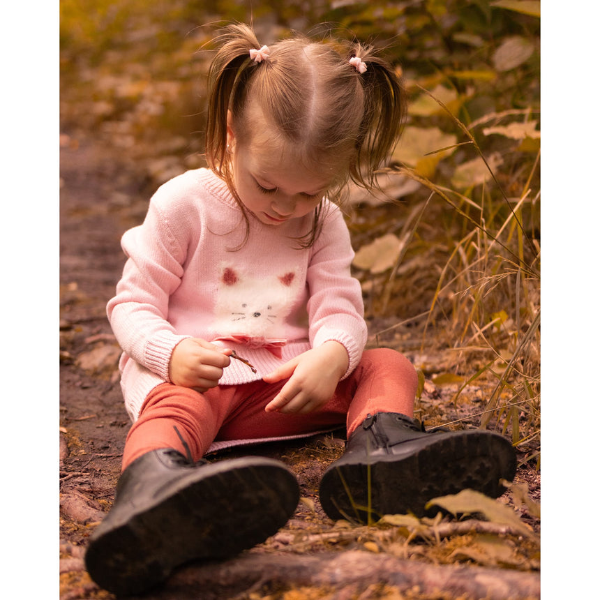 Robe Tricot Poésie Fleurs 2-8ans