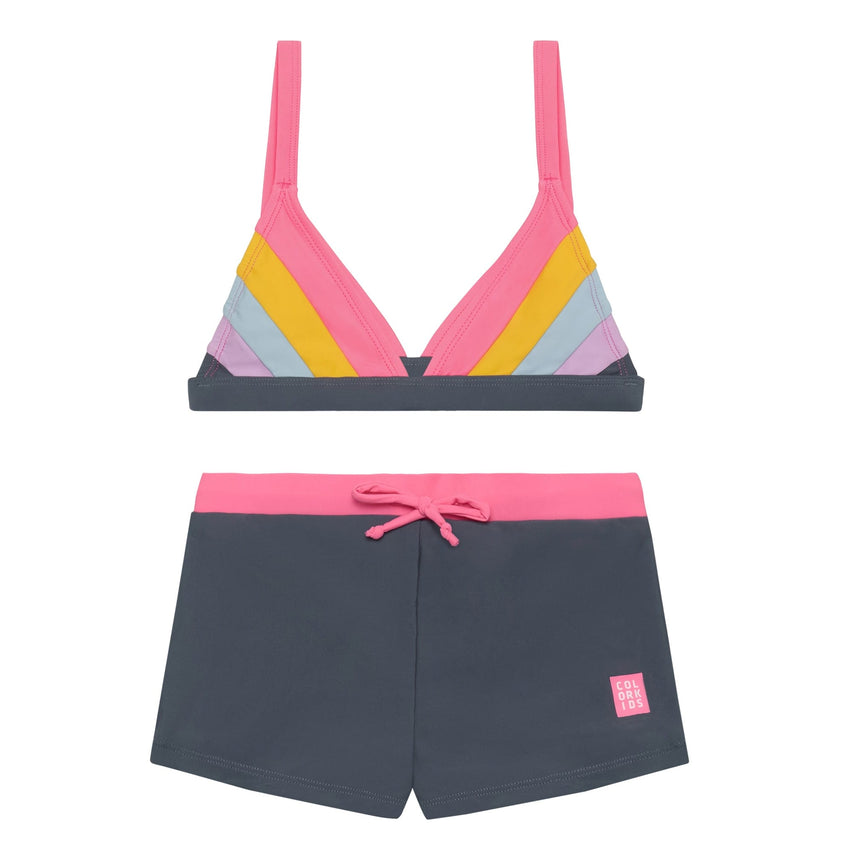 Maillot UV Colorblock 6-12-Color Kids-Fuchsia-4-CLO-720361-4024-CLÉMENT