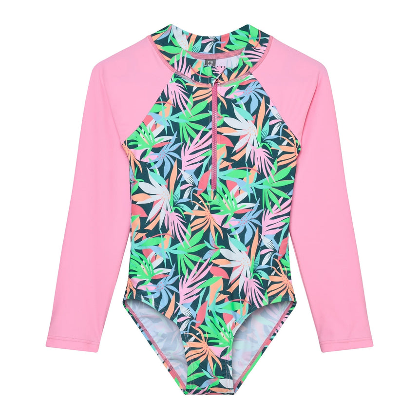 Maillot UV Imprimée Feuillage 2-12ans-Color Kids-Sarcelle-2-CLO-720374-9917-CLÉMENT