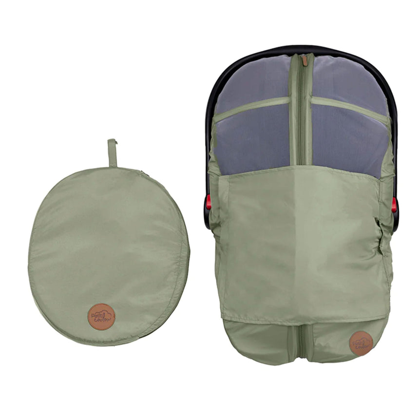 Housse avec protection UV pour coquille de bébé - Sauge