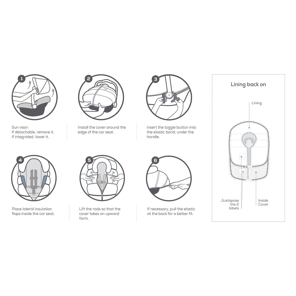 3 Seasons Car Seat Cover - Classic Collection - Grey