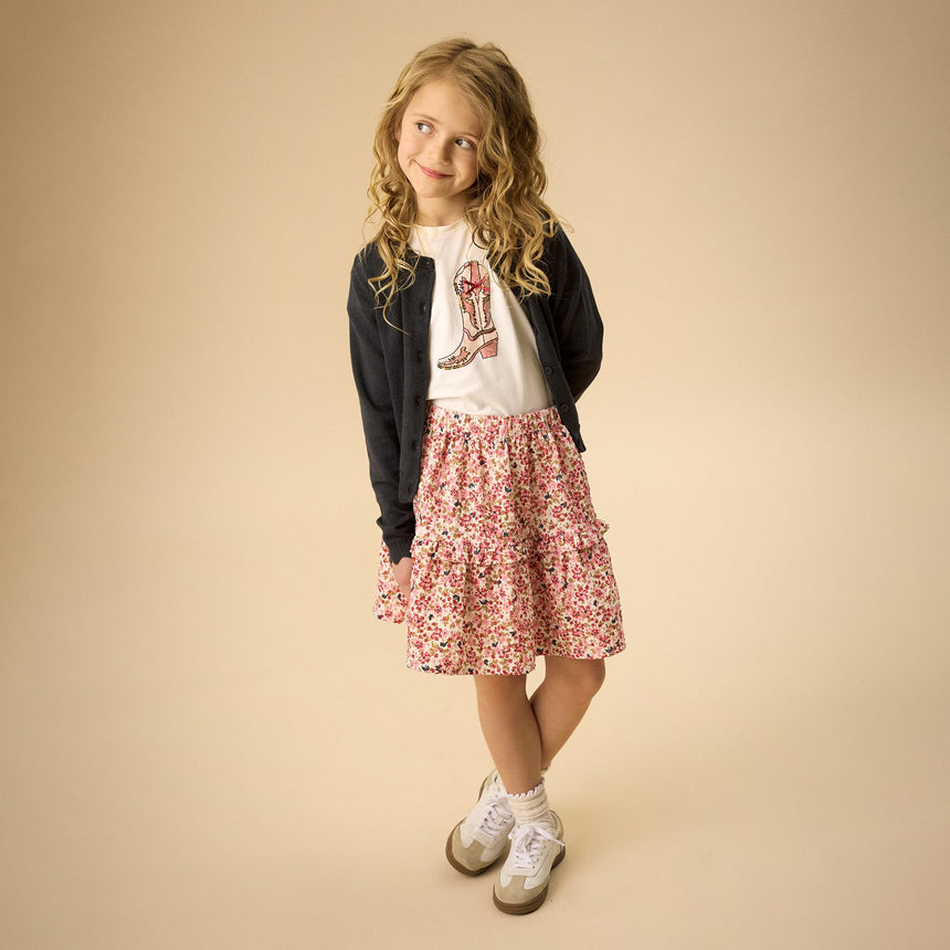 T-shirt Botte Cowgirl 4-14ans-Creamie-CRM-823128-1103-CLÉMENT