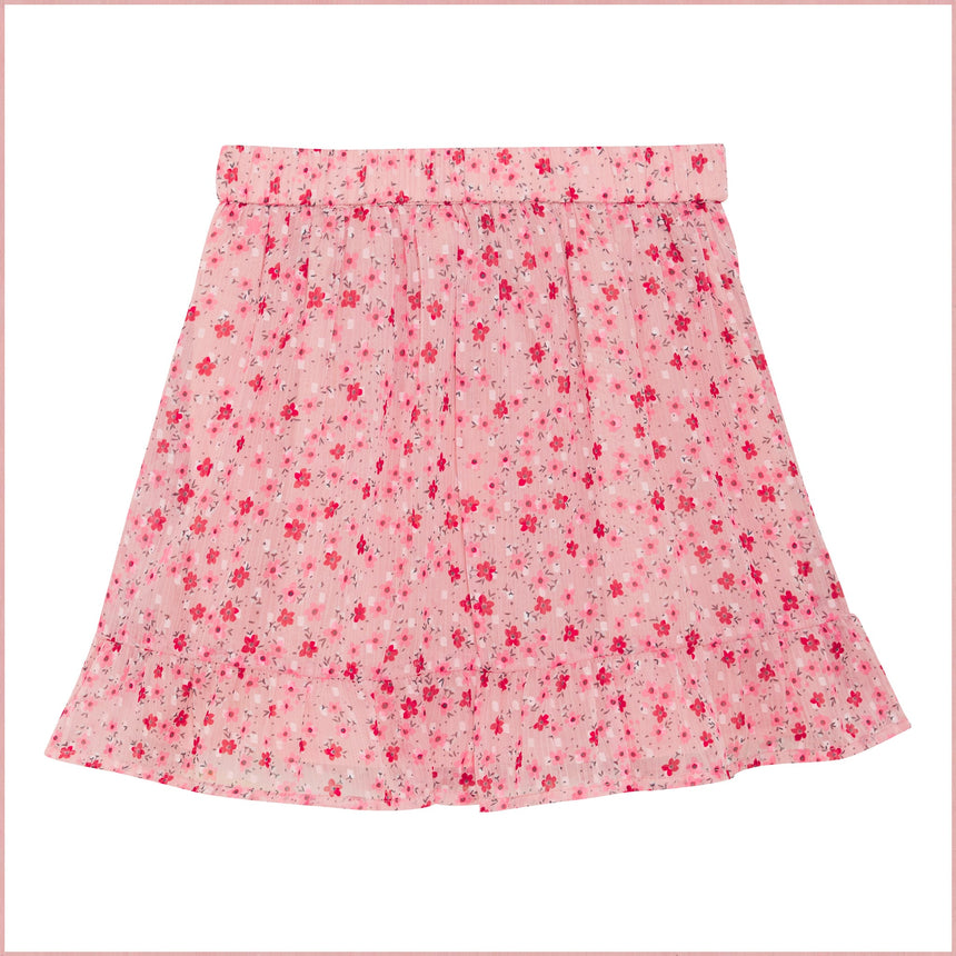 Jupe Dobby Fleurs 2-14ans-Creamie-CRM-823151-5506-CLÉMENT