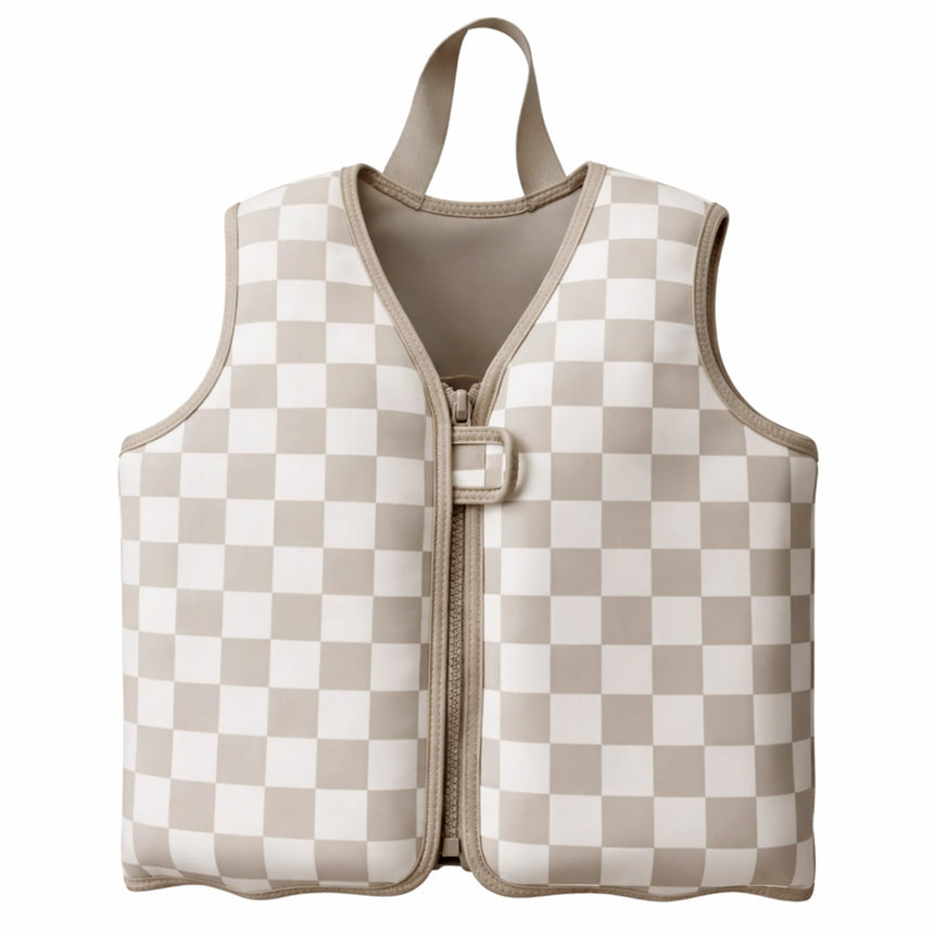 Veste De Nage Carreaux 1-5ans-Current Tyed-Beige-1-3-CTY-CTVEST-CHECK-CLÉMENT