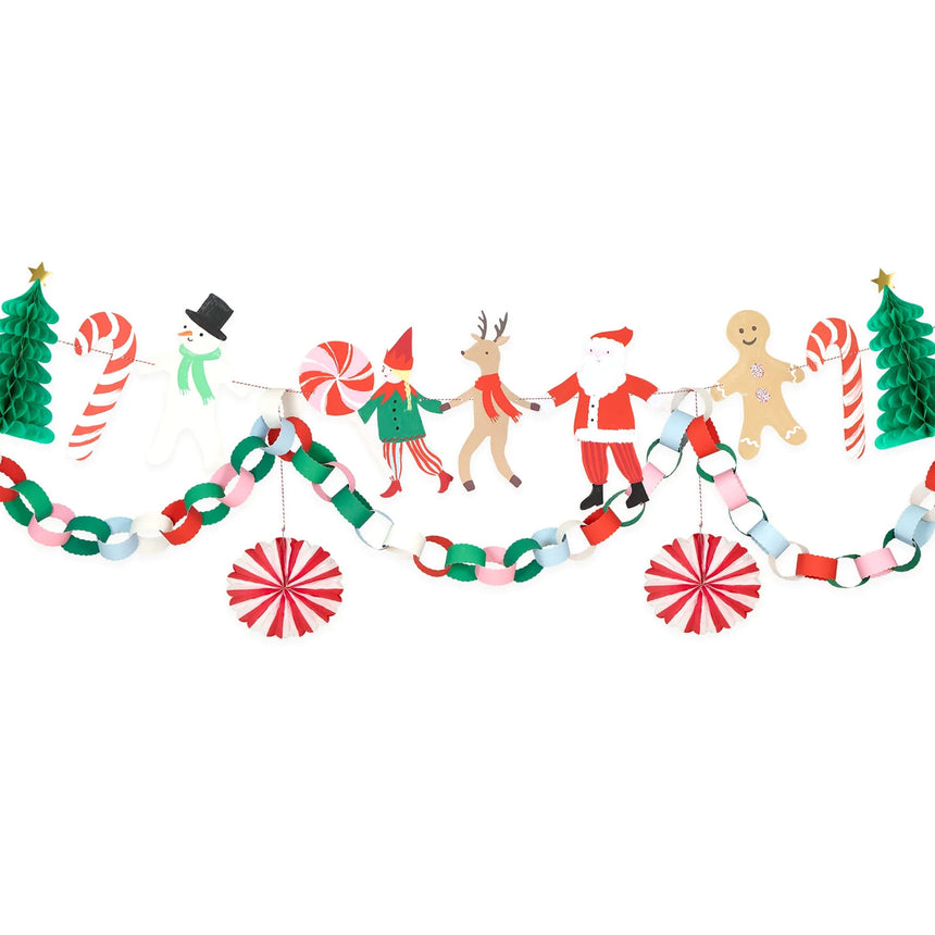 Ensemble de guirlandes de personnages de Noël joyeux-Meri Meri-MME-305871-CLÉMENT