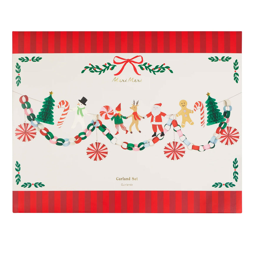 Ensemble de guirlandes de personnages de Noël joyeux-Meri Meri-MME-305871-CLÉMENT